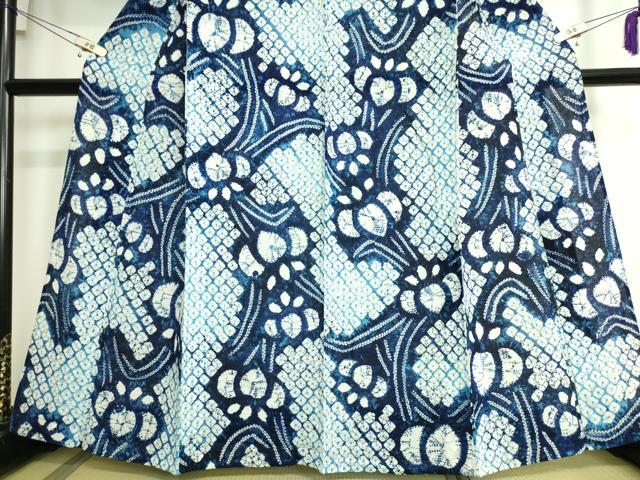 平和屋着物∴極上 夏物 浴衣 有松鳴海絞り 杜若 綿 逸品 DZAA20131kh5