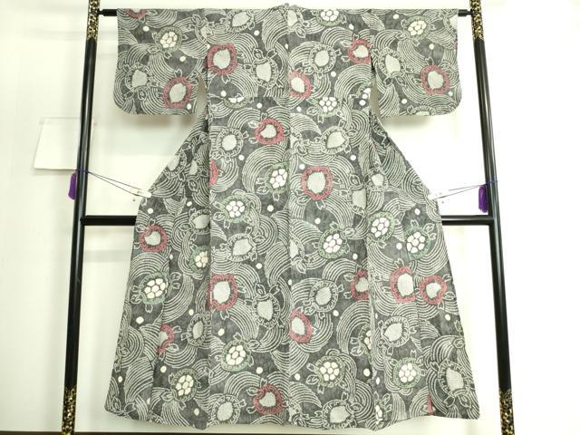 平和屋着物∴極上 夏物 浴衣 有松鳴海絞り 蓑亀 綿 逸品 DZAC0382kh5