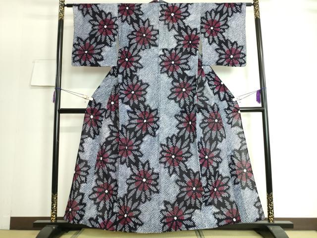 平和屋着物∴極上 夏物 浴衣 有松鳴海絞り 菊 綿 逸品 未使用 DZAA20138kh5
