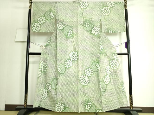 平和屋本店■極上 夏物 浴衣 有松鳴海絞り 紫陽花 あじさい 綿 逸品 DZAA20143kh5