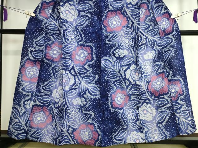 平和屋着物∴極上 夏物 浴衣 有松鳴海絞り 草花文 綿 逸品 DZAA20144kh5