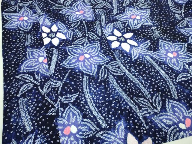 平和屋着物∴極上 夏物 浴衣 有松鳴海絞り 草花文 綿 逸品 DZAA20146kh5