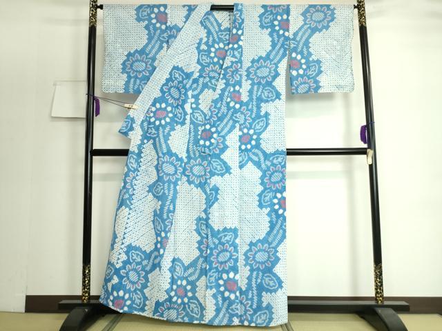 平和屋本店■極上 夏物 浴衣 有松鳴海絞り 向日葵 ひまわり 綿 逸品 DZAA20152kh5