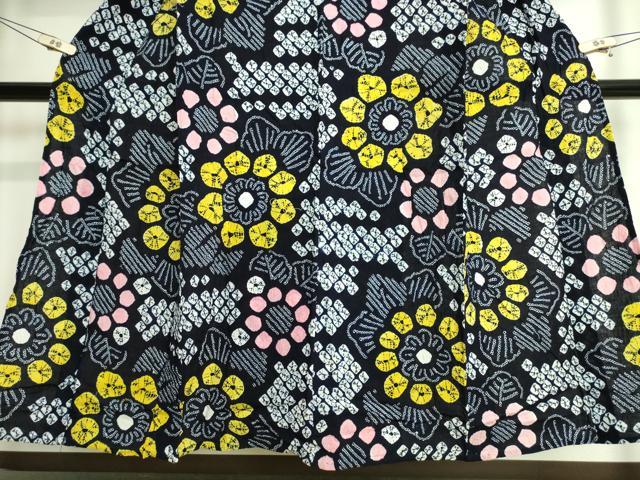平和屋着物∴極上 夏物 浴衣 有松鳴海絞り 向日葵 ヒマワリ 綿 逸品 DZAA20158kh5