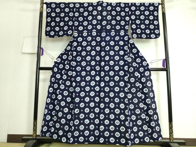 平和屋着物∴極上 夏物 浴衣 有松鳴海絞り 丸文 綿 逸品 DZAA20177kh5