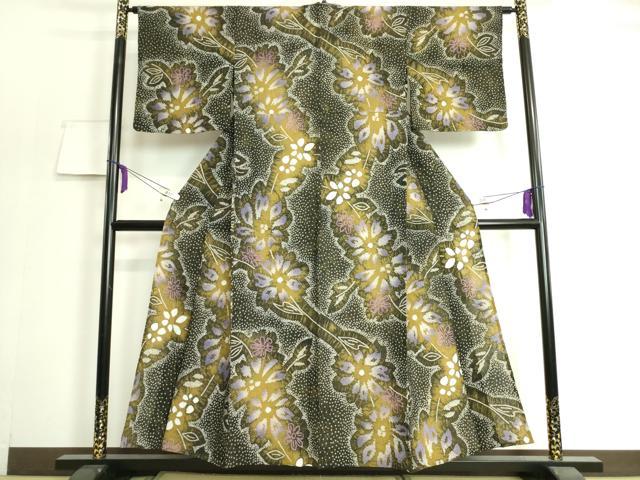 平和屋着物∴極上 夏物 浴衣 有松鳴海絞り 草花文 綿 逸品 DZAA20194kh5