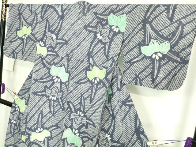 平和屋着物∴極上 夏物 浴衣 有松鳴海絞り 杜若 綿 逸品 DZAA20195kh5