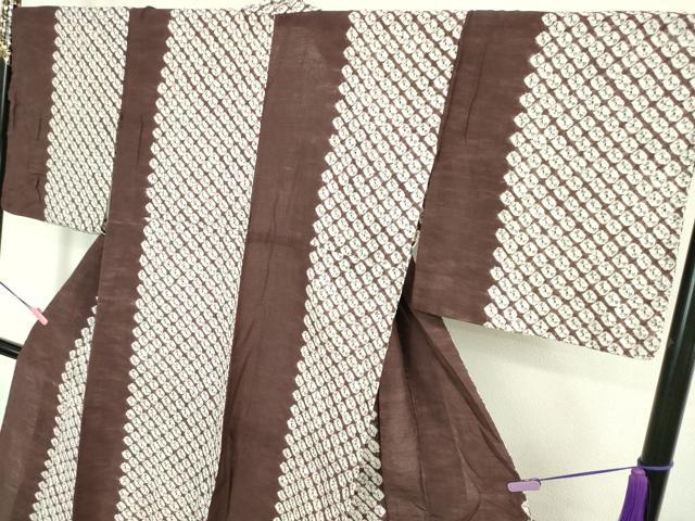 平和屋着物∴極上 夏物 浴衣 有松鳴海絞り 間道 綿 逸品 DZAA20198kh5
