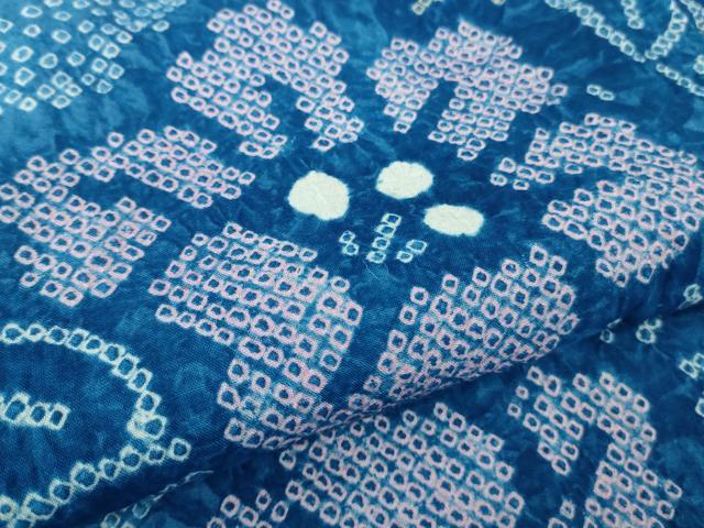 平和屋着物∴極上 夏物 浴衣 有松鳴海絞り 舞花文 綿 パンフレット付き 逸品 DZAA20205kh5
