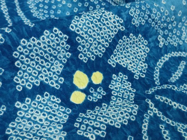 平和屋着物∴極上 夏物 浴衣 有松鳴海絞り 舞花文 綿 パンフレット付き 逸品 DZAA20205kh5