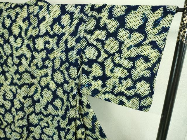 平和屋着物∴極上 夏物 浴衣 有松鳴海絞り 抽象文様 綿 逸品 DZAA20210kh5