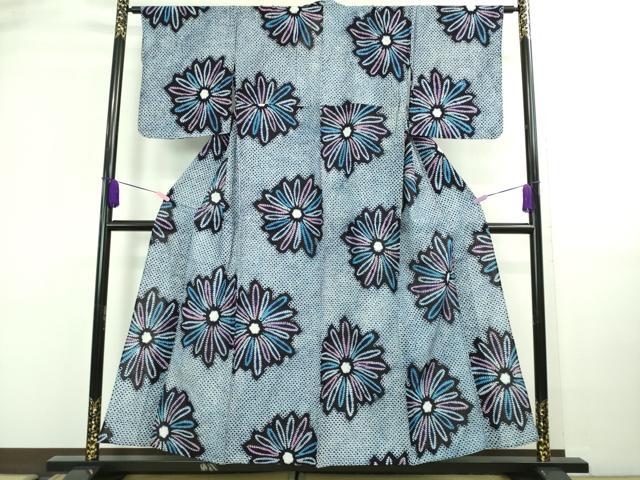 平和屋着物∴極上 夏物 浴衣 有松鳴海絞り 舞花文 大丸扱い 綿 逸品 DZAA20216kh5
