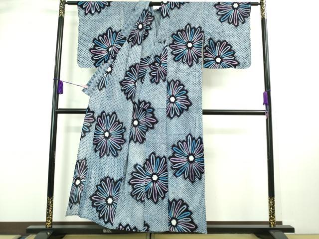 平和屋着物∴極上 夏物 浴衣 有松鳴海絞り 舞花文 大丸扱い 綿 逸品 DZAA20216kh5