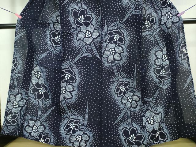 平和屋着物∴極上 夏物 浴衣 有松鳴海絞り 草花文 綿 逸品 未使用 DZAA20221kh5