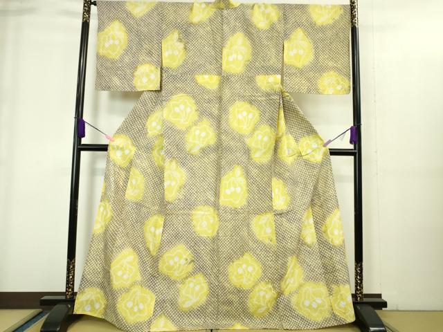 平和屋着物∴極上 夏物 浴衣 有松鳴海絞り 舞花文 綿 逸品 DZAA20252kh5