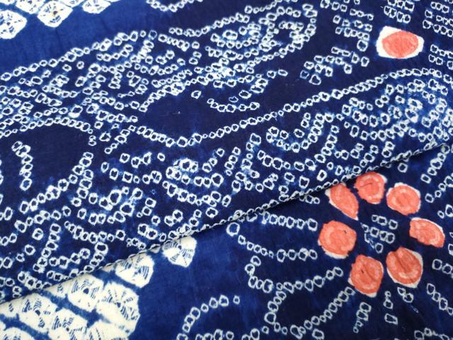 平和屋着物∴極上 夏物 浴衣 有松鳴海絞り エ霞花文 綿 逸品 未使用 DZAA20266kh5