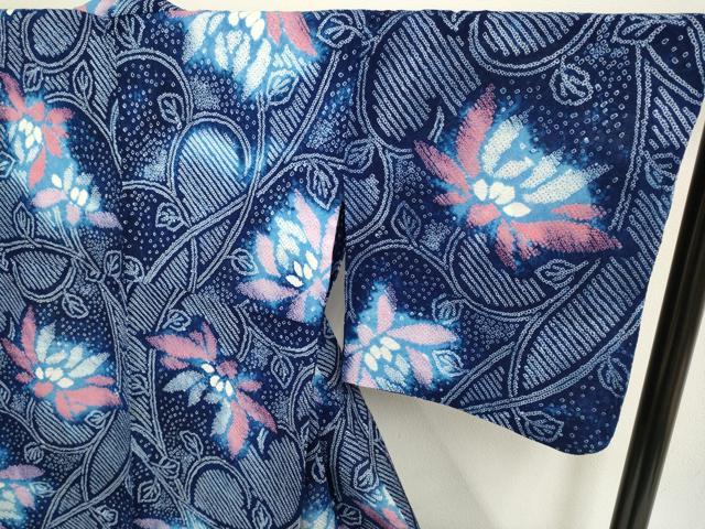 平和屋着物∴極上 夏物 浴衣 有松鳴海絞り 草花文 綿 逸品 DZAA20269kh5