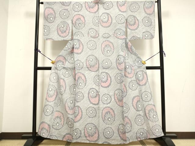 平和屋着物∴極上 夏物 浴衣 有松鳴海絞り 舞花文 綿 逸品 未使用 DZAA20270kh5