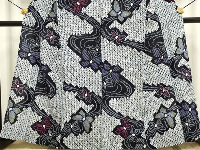 平和屋着物∴極上 夏物 浴衣 有松鳴海絞り 舞蝶文 綿 逸品 DZAA20284kh5