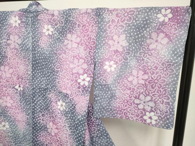 平和屋着物∴極上 夏物 竹田嘉兵衛商店 絞りの開祖 竹田庄九郎 浴衣 有松鳴海絞り 舞花文 三越扱い 綿 逸品 DZAA20288kh5
