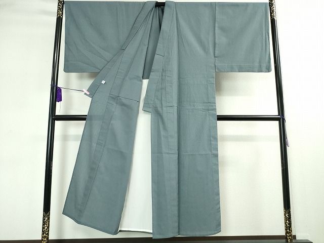 平和屋本店■極上 男性 紬 単衣 市松綾織 御召御納戸色 逸品 DZAA2030kh4 - 平和屋