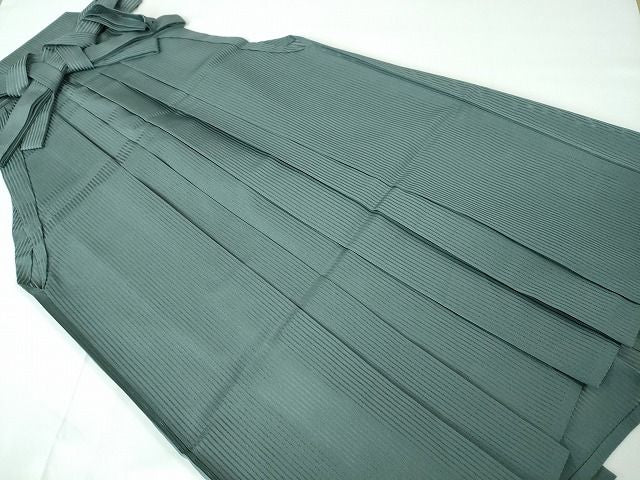 平和屋本店■極上 夏物 男性 馬乗袴 縦絽 藍鼠色 逸品 DZAA2034kh4 - 平和屋
