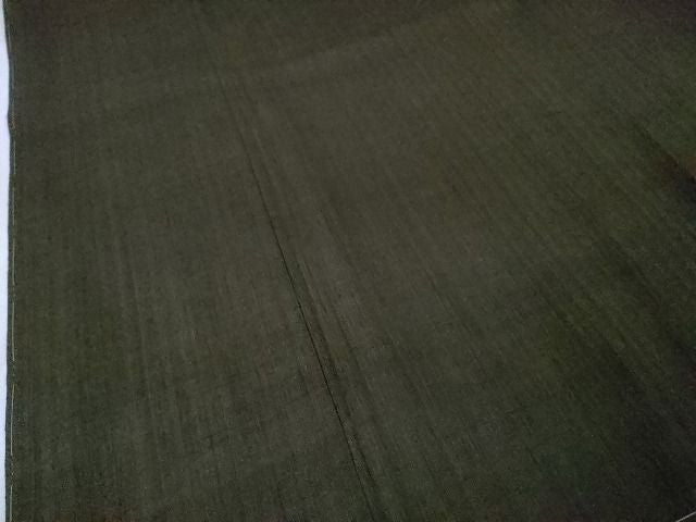 平和屋本店■極上 男性 本場結城紬 重要無形文化財 色無地 千歳茶色 三越扱い 反端・割印付き 逸品 未使用 DZAA2064kh4 - 平和屋