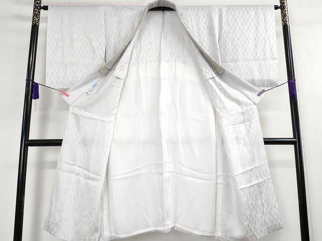 平和屋本店■上質な長襦袢 単衣 宝尽くし 市松紋紗 半衿刺繍 やまと誂製 逸品 未使用 DZAA2071kh4 - 平和屋