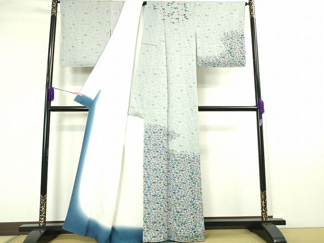 平和屋本店■極上 城間栄順 本場琉球紅型 訪問着 舞花文 逸品 未使用 DZAA2118kh4 - 平和屋