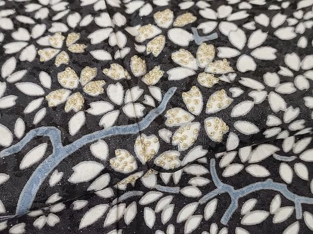 平和屋本店■極上 中国三大刺繍 相良刺繍 訪問着 おぼろ染め 吉祥花文 暈し染め 銀通し地 逸品 DZAA2178kh4 - 平和屋