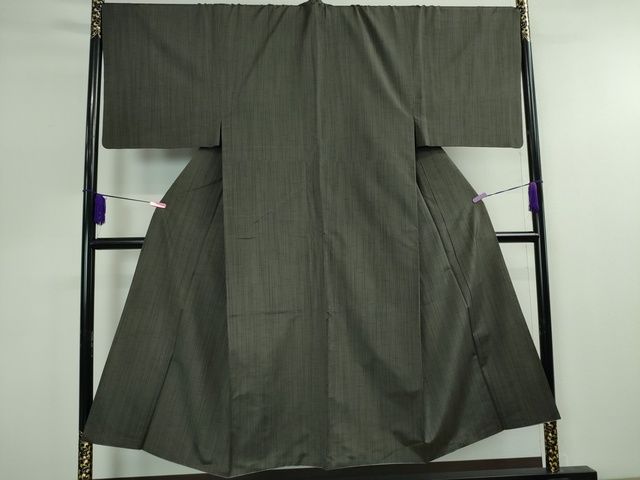 平和屋本店■極上 男性 本場縞大島紬 アンサンブル 丸恵謹製 羽裏・馬 証紙付き 逸品 DZAA2190kh4 - 平和屋