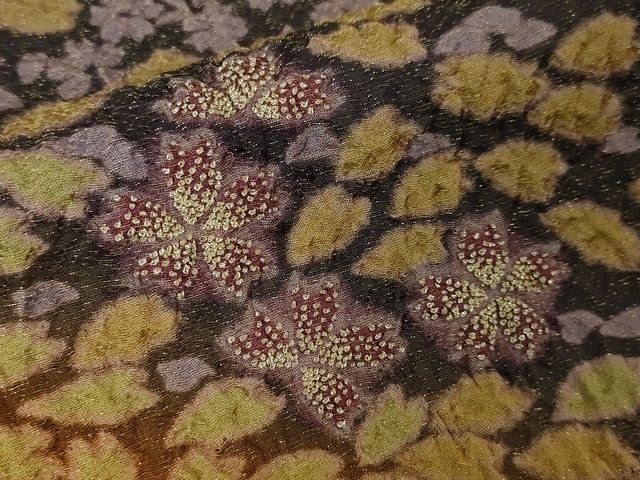 平和屋本店■極上 十日町 名門 滝泰謹製 中国三大刺繍 相良刺繍 訪問着 舞花文 暈し染め 金通し地 逸品 DZAA2192kh4 - 平和屋