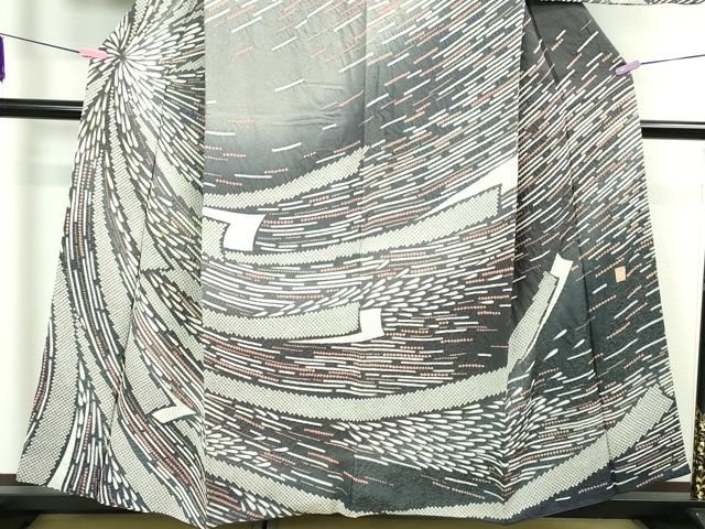 平和屋本店■極上 十日町 名門 滝泰謹製 訪問着 束ね熨斗 銀通し地 逸品 DZAA2202kh4 - 平和屋