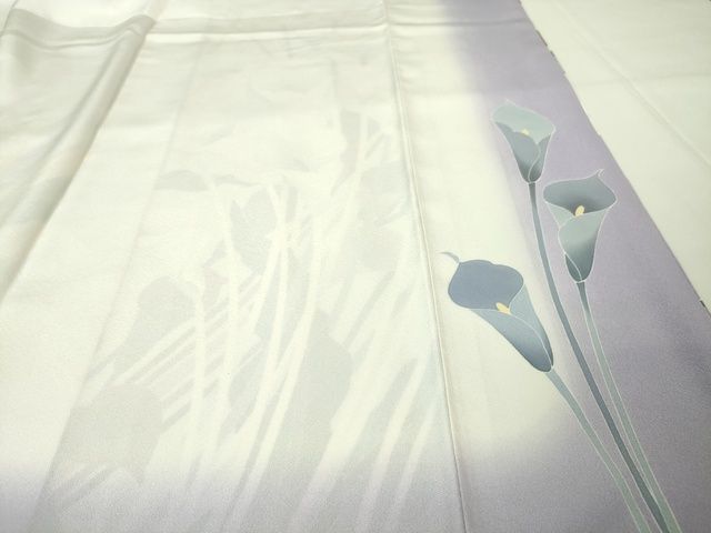 平和屋本店■極上 十日町 加賀草木友禅の第一人者 田村哲彦 訪問着 水芭蕉 暈し染め 逸品 DZAA2214kh4 - 平和屋