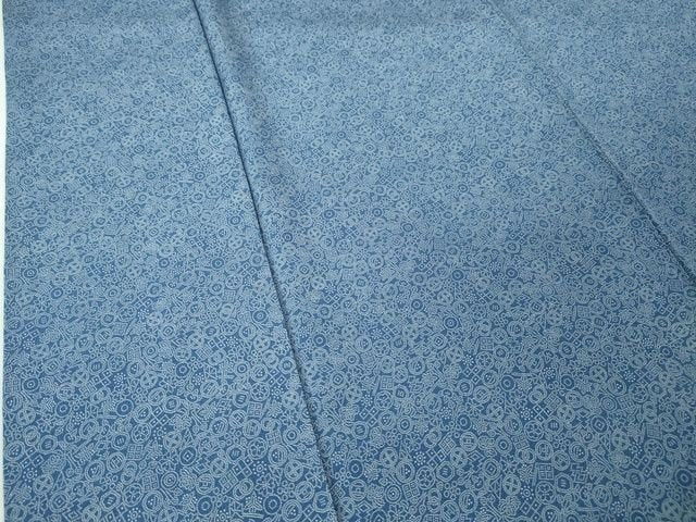 平和屋本店■極上 人間国宝 小宮康孝 江戸小紋 吉祥文様 青藍色地 逸品 DZAA2218kh4 - 平和屋