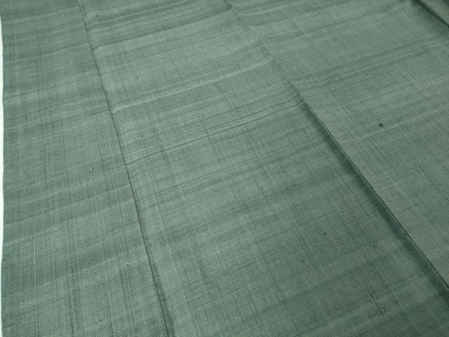 平和屋本店■極上 浦野理一 経節紬 単衣 色無地 藍鼠色 逸品 未使用 DZAA2261kh4 - 平和屋