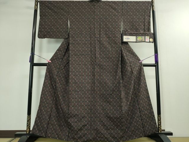 平和屋本店■極上 本場琉球 読谷山花織 紬地 草木染 宮城慶子作 証紙付き 逸品 DZAA2262kh4 - 平和屋