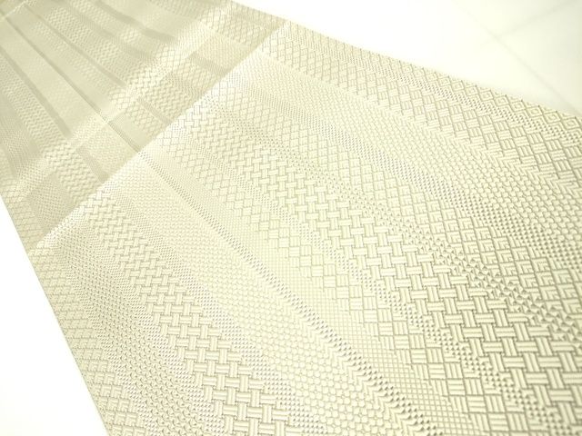 期間限定セール30%off■極上 本場筑前博多織 草木染 手織工房 染匠:小森久 八寸名古屋帯 ジャバラ紋 たとう紙付 未使用 DZAA2300kh4