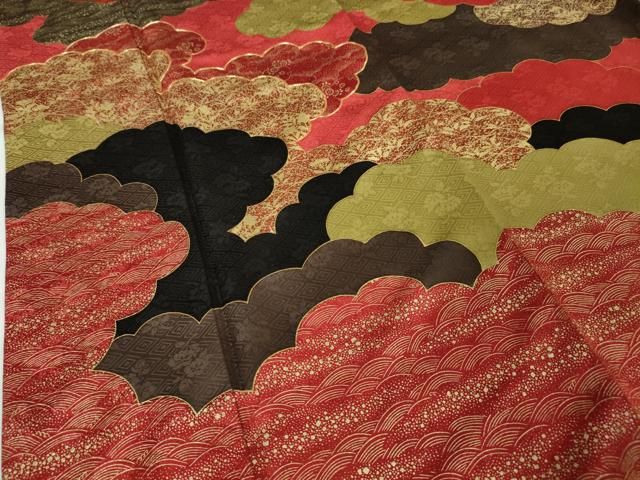 平和屋本店■極上 皇室献上作家 藤井寛 振袖 駒刺繍 雲取り吉祥花文 金彩 逸品 DZAA2390kh4 - 平和屋