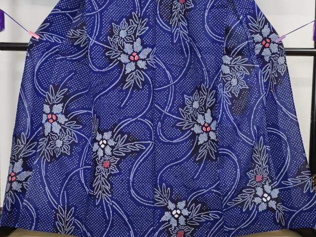 平和屋本店■極上 夏物 浴衣 有松鳴海絞り 草花文 綿 逸品 未使用 DZAA2401kh4 - 平和屋