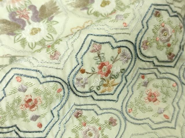 平和屋本店■極上 中国三大刺繍 スワトウ刺繍 汕頭刺繍 総刺繍 訪問着 花唐草双鳥文 暈し染め 金糸 逸品 DZAA2513kh5