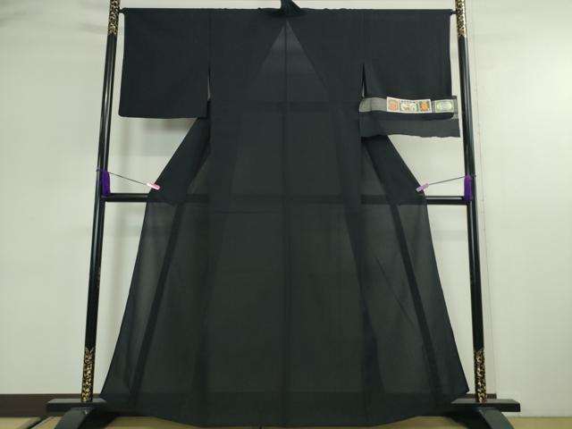 平和屋本店■極上 夏物 本塩沢 夏塩沢 やまだ織 濃紺地 証紙付き 逸品 DZAA2531kh5 - 平和屋