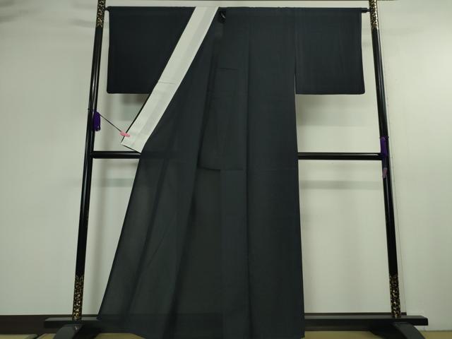 平和屋本店■極上 夏物 本塩沢 夏塩沢 やまだ織 濃紺地 証紙付き 逸品 DZAA2531kh5 - 平和屋