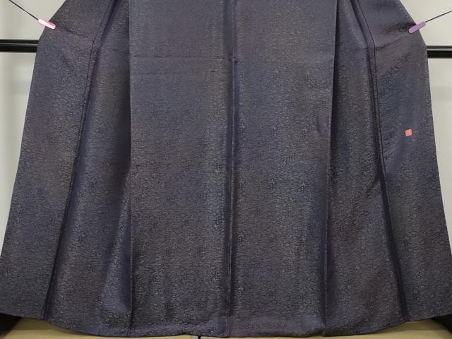 平和屋本店■極上 久保田一竹 幻の辻が花 小紋 鳳凰笹地紋 暈し染め 深紫色地 銀通し地 逸品 DZAA2539kh5 - 平和屋