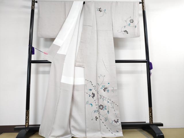 平和屋本店■極上 訪問着 松竹梅唐草文 薄桜色地 金彩 反端付き 逸品 DZAA2612kh5 - 平和屋