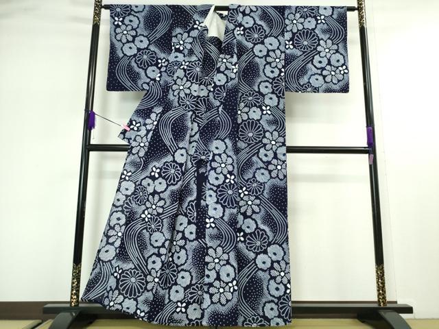 平和屋本店■極上 夏物 浴衣 有松鳴海絞り 流水花文 綿 逸品 DZAA2645kh5 - 平和屋