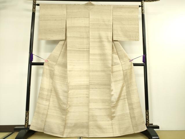 平和屋本店■極上 野蚕糸きもの 紬 単衣 野蚕糸工房 やまと誂製 証明書・冊子付き 逸品 未使用 DZAA2733kh5 - 平和屋