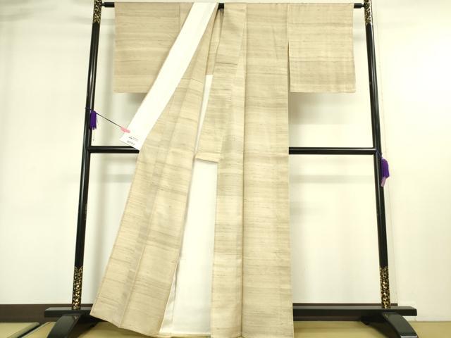 平和屋本店■極上 野蚕糸きもの 紬 単衣 野蚕糸工房 やまと誂製 証明書・冊子付き 逸品 未使用 DZAA2733kh5 - 平和屋