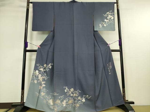 平和屋本店■極上 金彩友禅 卓越技能者・名工・和田光正 訪問着 葡萄唐草文 暈し染め 金銀彩 逸品 未使用 DZAA2747kh5 - 平和屋