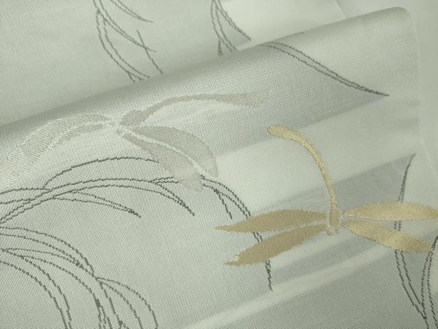 平和屋本店■極上 夏物 人間国宝 五代 田畑喜八 六通柄袋帯 蜻蛉 トンボ 金銀糸 逸品 DZAA2767kh5 - 平和屋